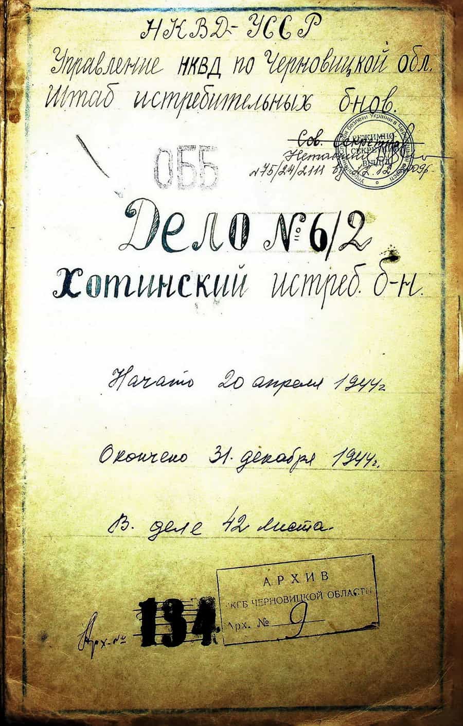 Титульна сторінка справи